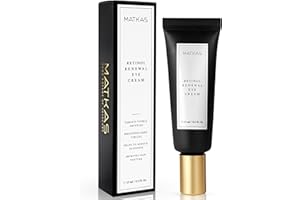 MATKAS Korean Retinol Eye Cream for Dark Circles and Puffiness, Wrinkles, Fine Lines, Night Under Eye Cream Anti Aging - Niacinamide, Turmeric Root, 6 Types of Ceramides, Hyaluronic Acid