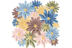 MotiMind 18 Pcs Paper Flowers Decorations for Wall DIY Flower Bulletin Board 3D Fiesta Paper Floral Backdrop Decoration for Photo Backdrop Classroom Back to School Party(Fresh Color)