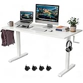 Whole Piece Manual Standing Desk Adjustable Height with Lockable Casters- Hand Crank Stand up Desk with Wheels, Mobile Sit to Stand Workstation with Handle