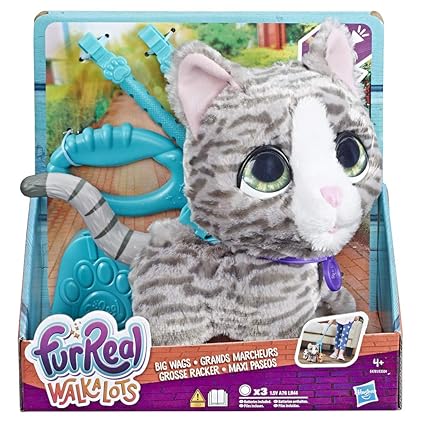 Hasbro FURREAL Friends E4781ES2 Großer Racker Lucky, niedliche Katze für tollen Gassi-Spaß, Multicolor