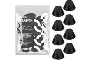 Speaker Isolation Feet – 8-Pack 1.5" Bigfoot Rubber Pads by Hudson Hi-Fi – Non-Adhesive, Anti-Vibration Feet for Turntables, Subwoofers, Amplifiers – 50 Duro, Non-Skid Audio Bumpers