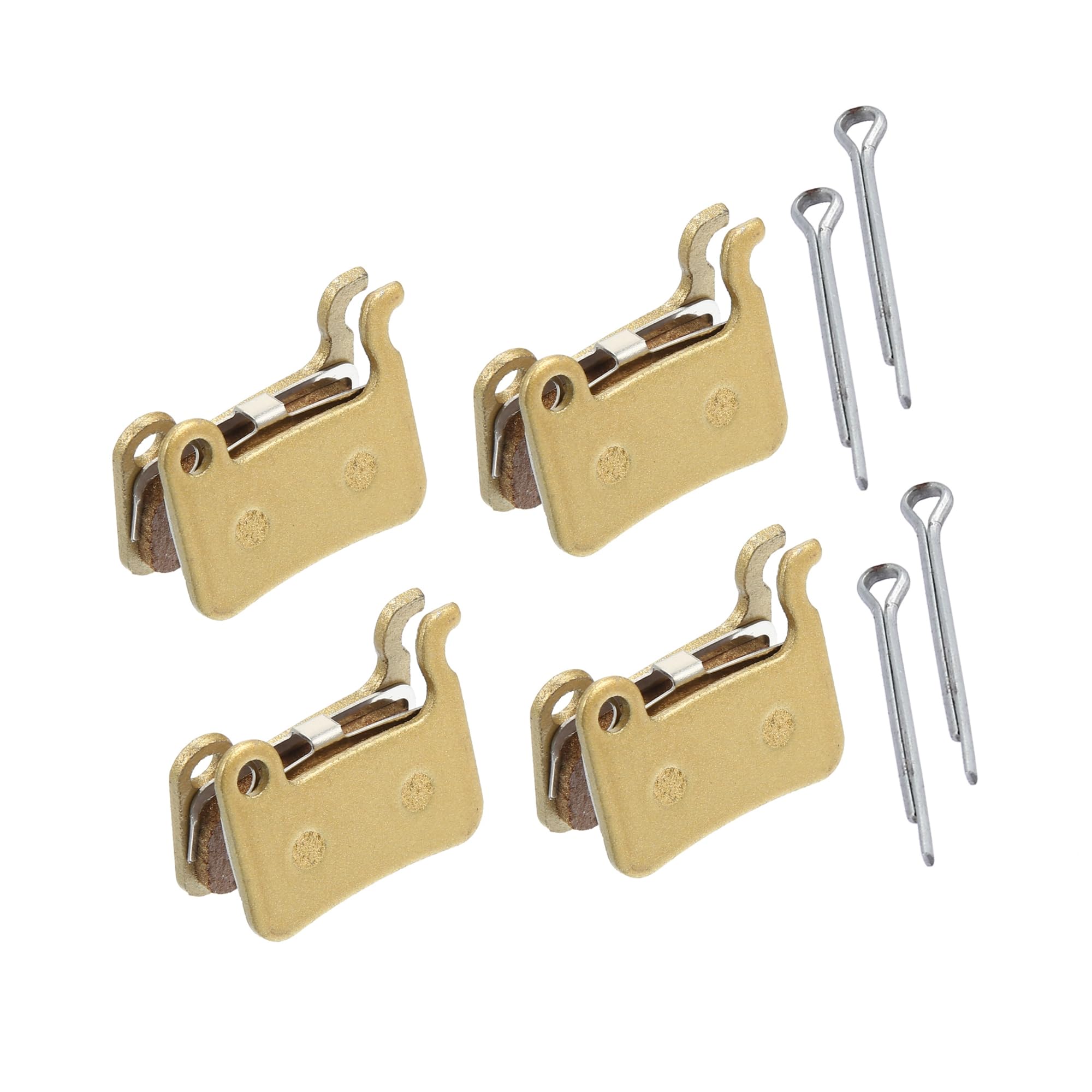 A ABSOPRO 4 Pair Sintered Metal Disc Bike Brake Pads W/Split Pin for XTR M975 Item Replacement