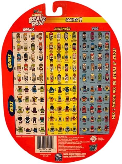 list of all mighty beanz