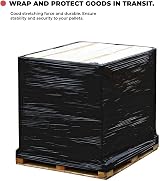 TPZ The Packaging Zone Multi Use Pallet Wrap 400mm x 250m Black 4 Rolls view 2