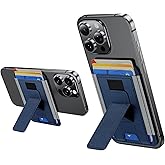Tigowos for Magsafe Wallet,Adjustable Stand,Strongest Magnetic Wallet for iPhone 17/16/15/14/13/12 Series,7 Cards Holder,RFID Blocking,Leather Slim for iPhone Wallets,Deep Blue