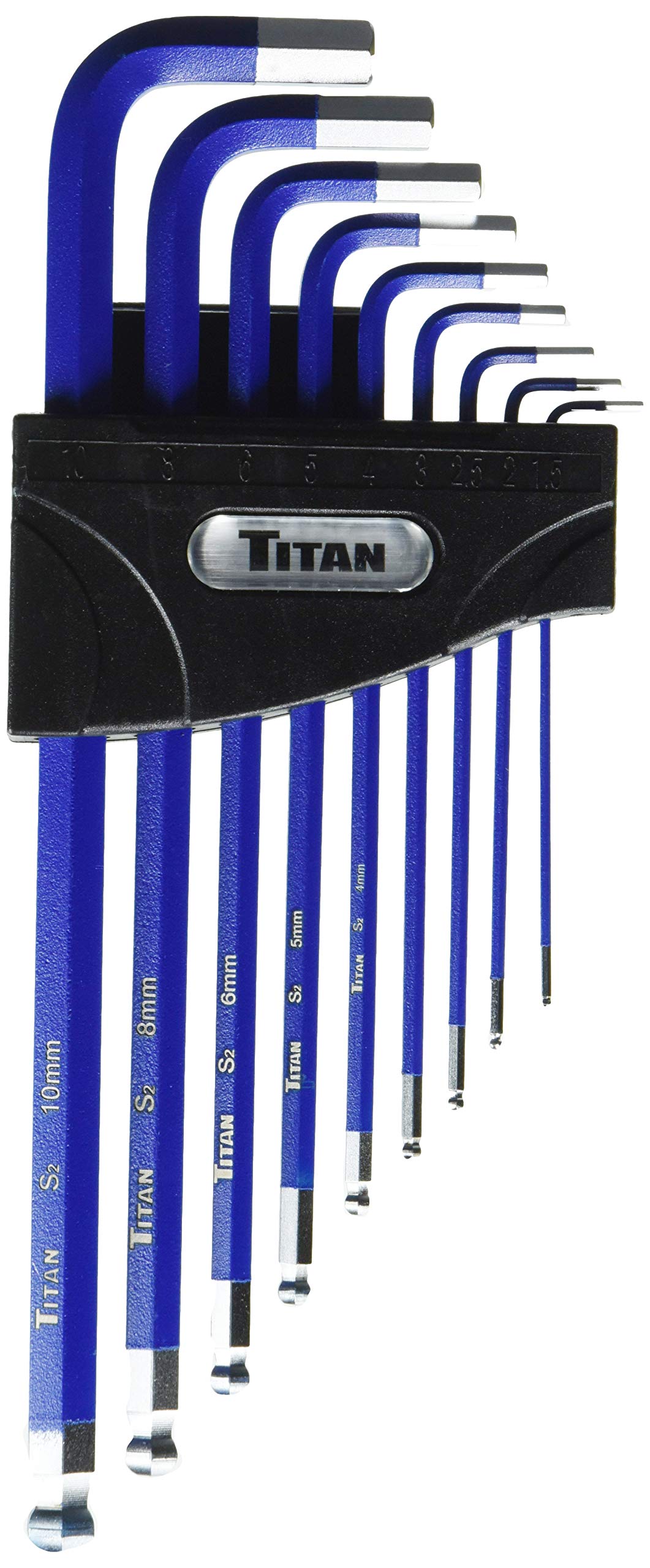 Titan Tools 12714 MM Non Slip Hex Key Set - Multi-Colour (9-Piece)