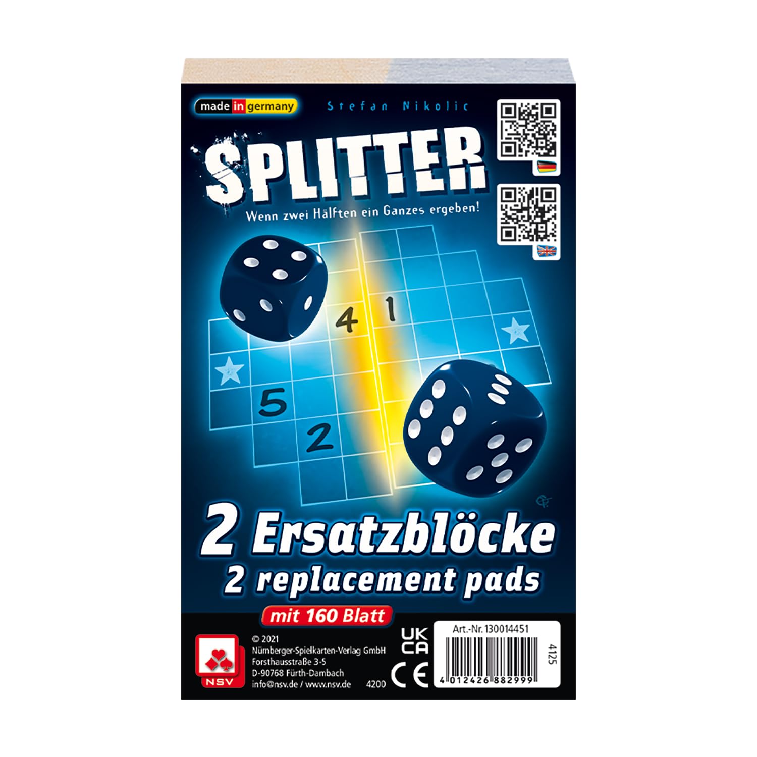 NSV - 4125 - Splitter - Replacement Blocks - Dice Game