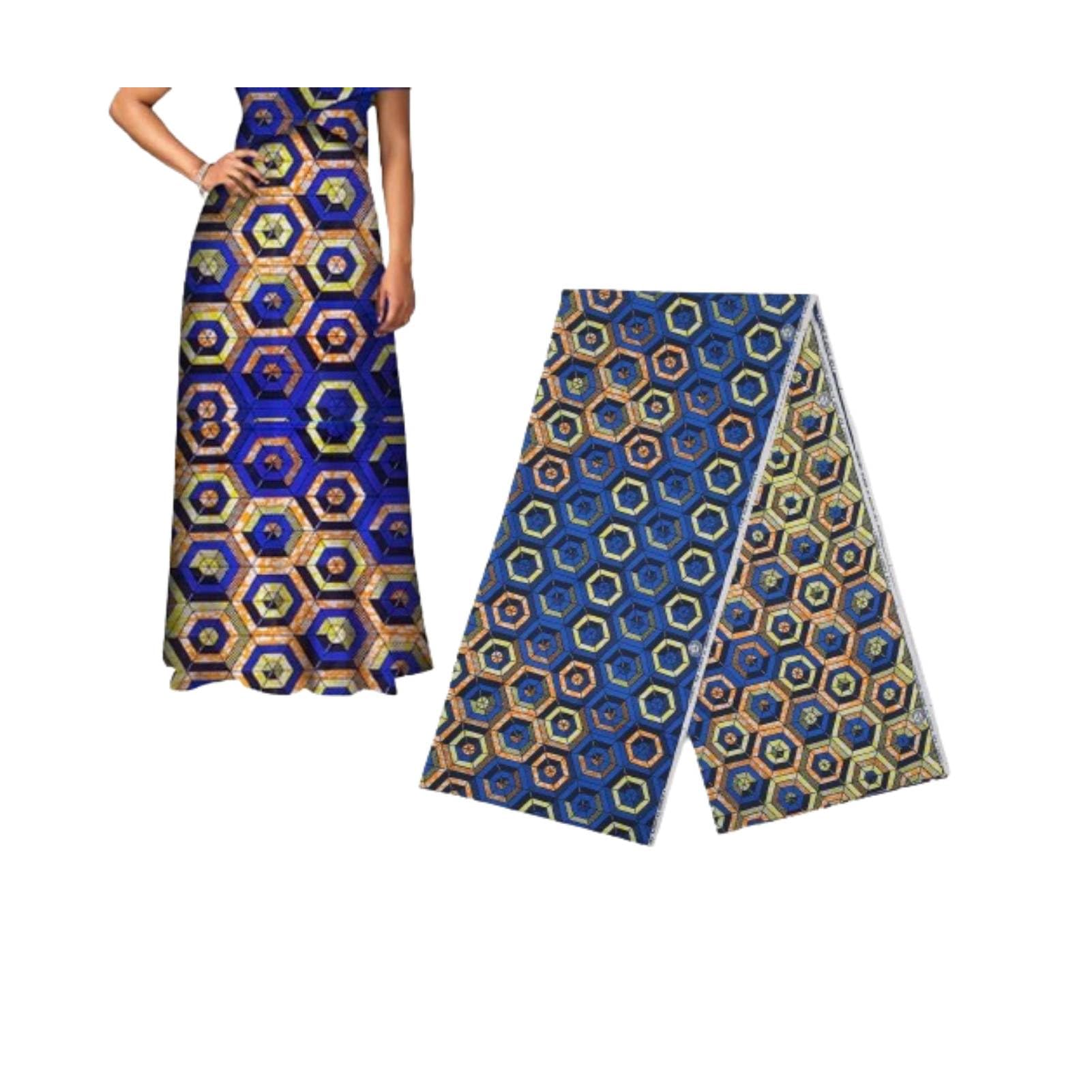 African Fabric Fat Quarters Ankara Wax Print, 6 Yards African Print Fabric Fat Quarters Scraps Waxed Canvas Ankara Craft Supplies for DIY Crafts