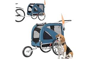ANOUR 2 in1 Pet Bicycle Trailer and Jogger Travel Carrier Suitable for Small and Medium Dogs, Folding Storage 20303L