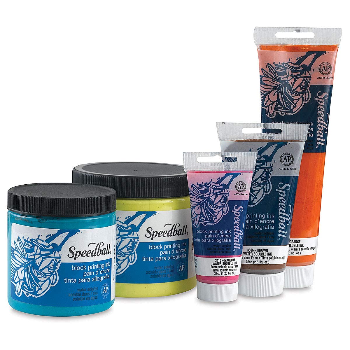 Speedball 8oz Water-Soluble Block Ink Gold, for Block Printing Lino Printing, Screen Printing, For Artists Kit - Image 5
