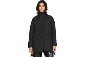 Orolay Women's Oversized Quilted Down Jacket Lightweight Puffer Casual Coat Long-Sleeve Padded Insulated with Pockets