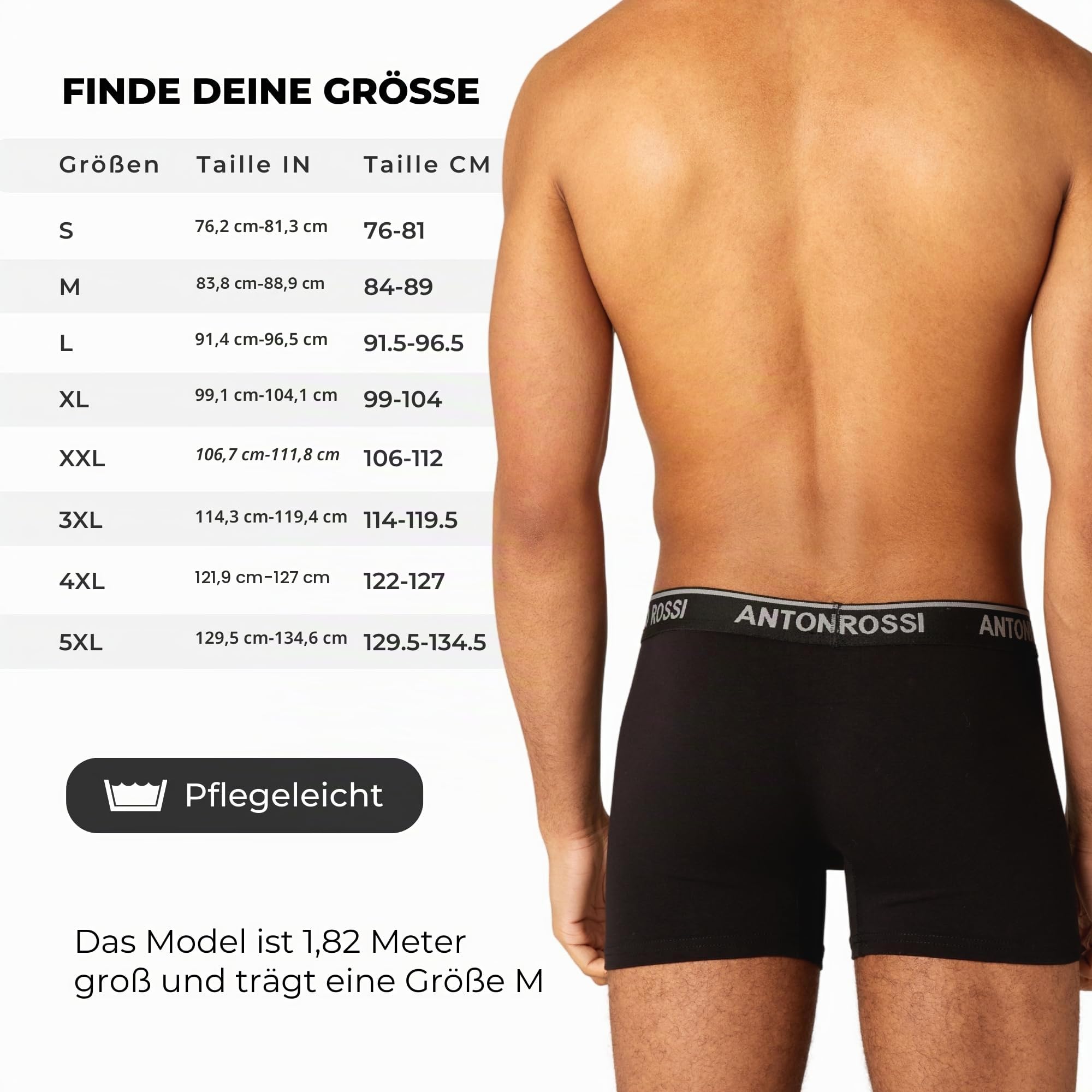 ANTONIO ROSSI 12er-Pack Boxershorts Herren Baumwolle, Stretch-Bund 6