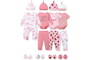 NZRVAWS Preemie Newborn Baby Boy Clothes Infant Clothing Romper Pant Outfits Set Layette Essentials 19 Pieces 0 3 6 12 Months