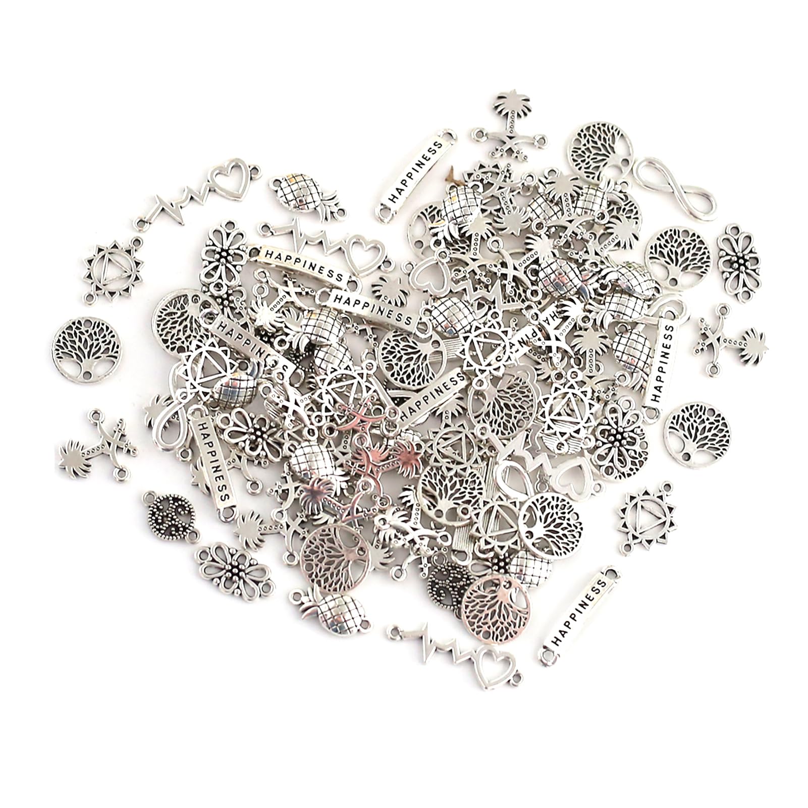 DAHI 120pcs Celtic Knot Connector Jewellery Link Connector Charms Pendants Craft Supplies Jewellery Findings Accessory Necklace Bracelet (B)