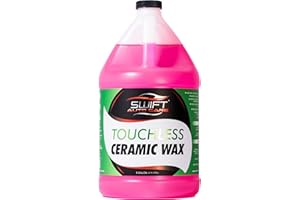 SWIFT AUTO CARE Swift Touchless Ceramic Foamable Wax (1 Gallon) – Spray On/Rinse Off For High-Gloss, Hydrophobic Protective Layer | For Foam Cannon & Foam Pump Sprayer After Car Wash | Wax Cars, Trucks, RV’s & More!