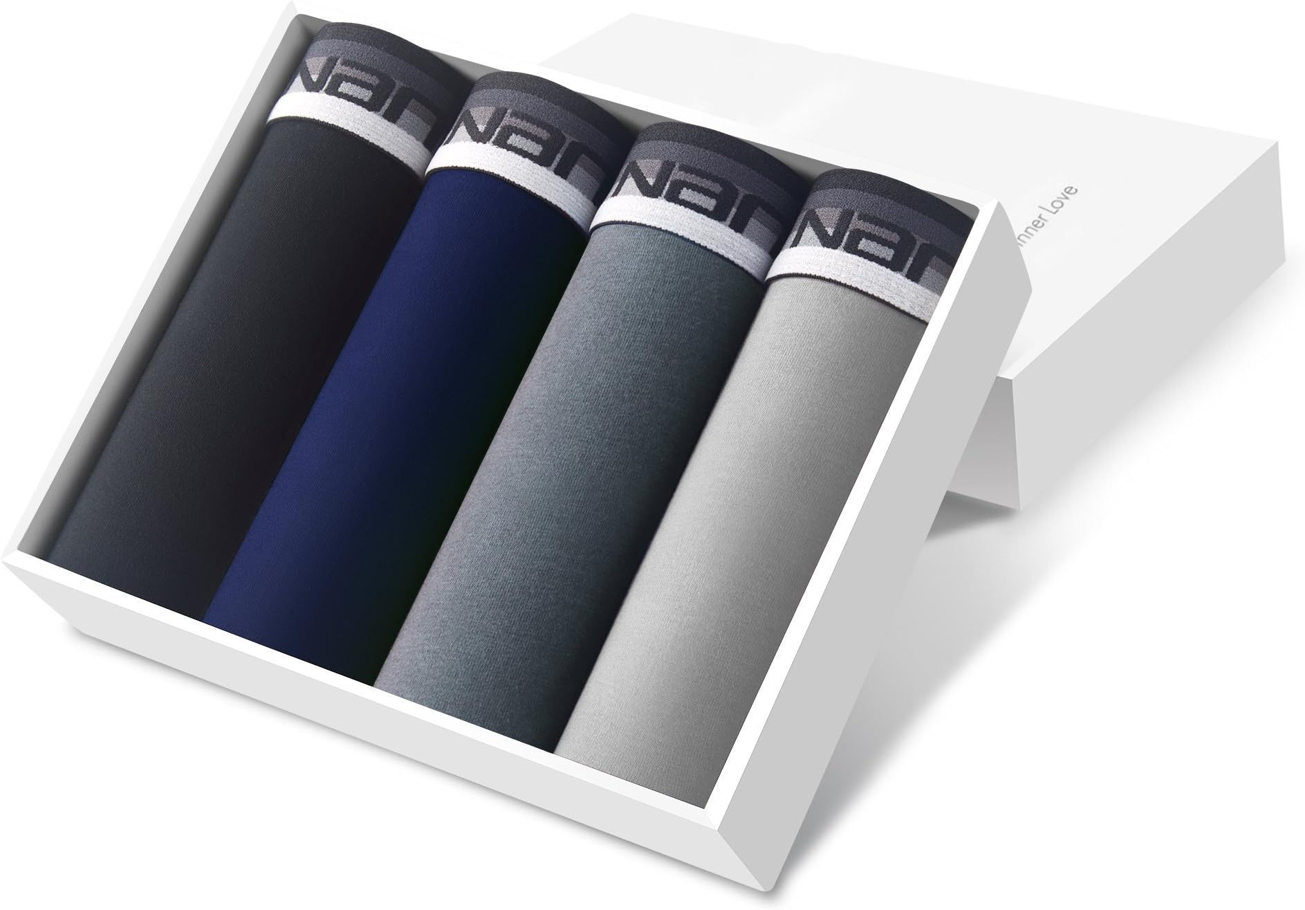THSISSUE Men's Underwear 4-Pack Breathable Extra Soft Cotton Boxer Briefs (M, Model1)