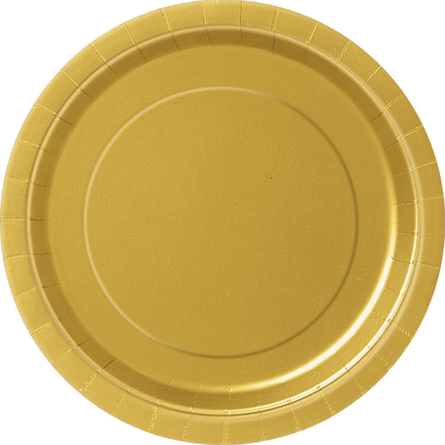 Unique 33252EU - Eco-Friendly Paper Plates - 23 cm - Gold Colour - 16 Count (Pack of 1)