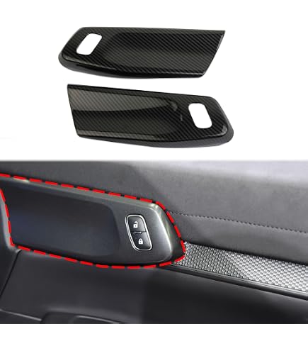 4-Pack Carbon Fiber Style Door Handle Bowl Covers For 2024-2025 Ford Ranger XL/XLT/Lariat/Raptor