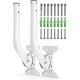 2-Pack Universal Antenna Mount &ndash; Heavy-Duty Reversible J-Pole Bracket for Outdoor Antennas, WiFi Extenders, Wireless Bridges, Point-to-Point, Starlink &ndash; Weatherproof Wall or Pole Mount. (UB-AM) Comp.