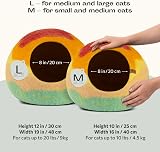 MEOWFIA Cat Cave Premium Felt Cat Bed Handmade Merino Wool Tucson Sunset Medium view 2