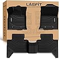 LASFIT Floor Mats for Toyota Tacoma 2016-2023 Double Cab (Only for Automatic) All Weather Custom Fit Floor Liner for Tacoma SR/SR5/TRD/Limited/Trail TPE Mats Front&Rear 2 Row Car Mats, Black