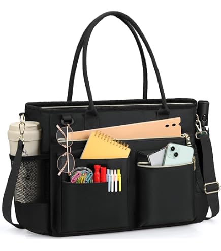Work Tote Rolling File Bag Prokva Teacher Tote Bag With Accordion