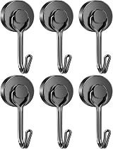 Grtard 6 Pack Magnetic Hooks Heavy Duty 35LBS Swivel Neodymium view 1