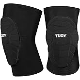 TUOY Compression Knee Pads Padded Knee Protection Pad - Youth & Adult Sizes (1 Pair)