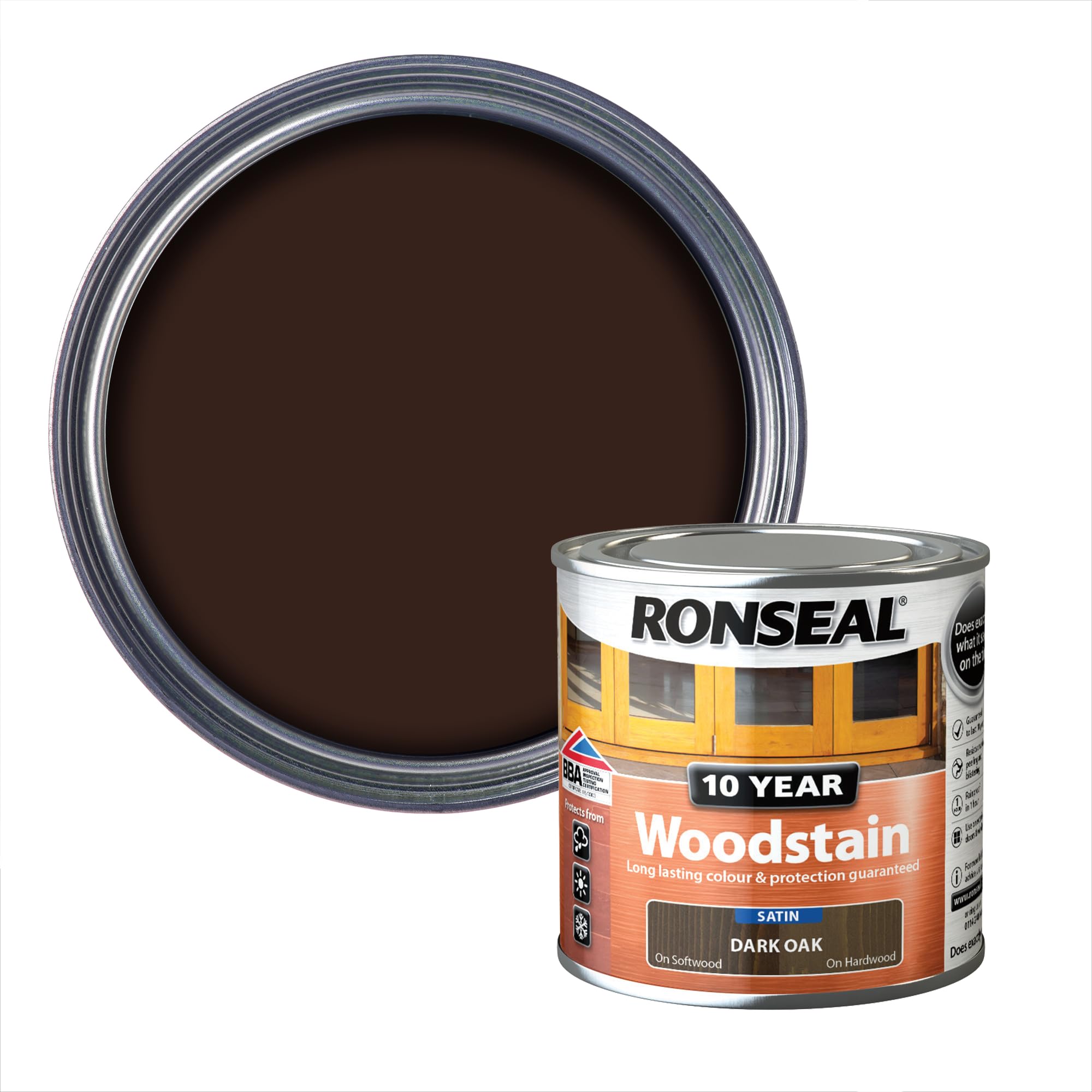 Ronseal 10 Year Woodstain Dark Oak 250ml