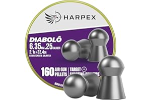 Harpex Diabolo .25 Cal Airgun Pellets – 32.4 Grain Domed Heavy Design – Ultra Precise Accuracy – Premium Lead Pellets for Target Shooting, Long Range Practice & Consistent Performance