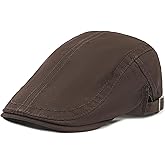 LXOrdora Mens Flat Caps Cabbie Driving Beret Newsboy Cotton Ivy Hat