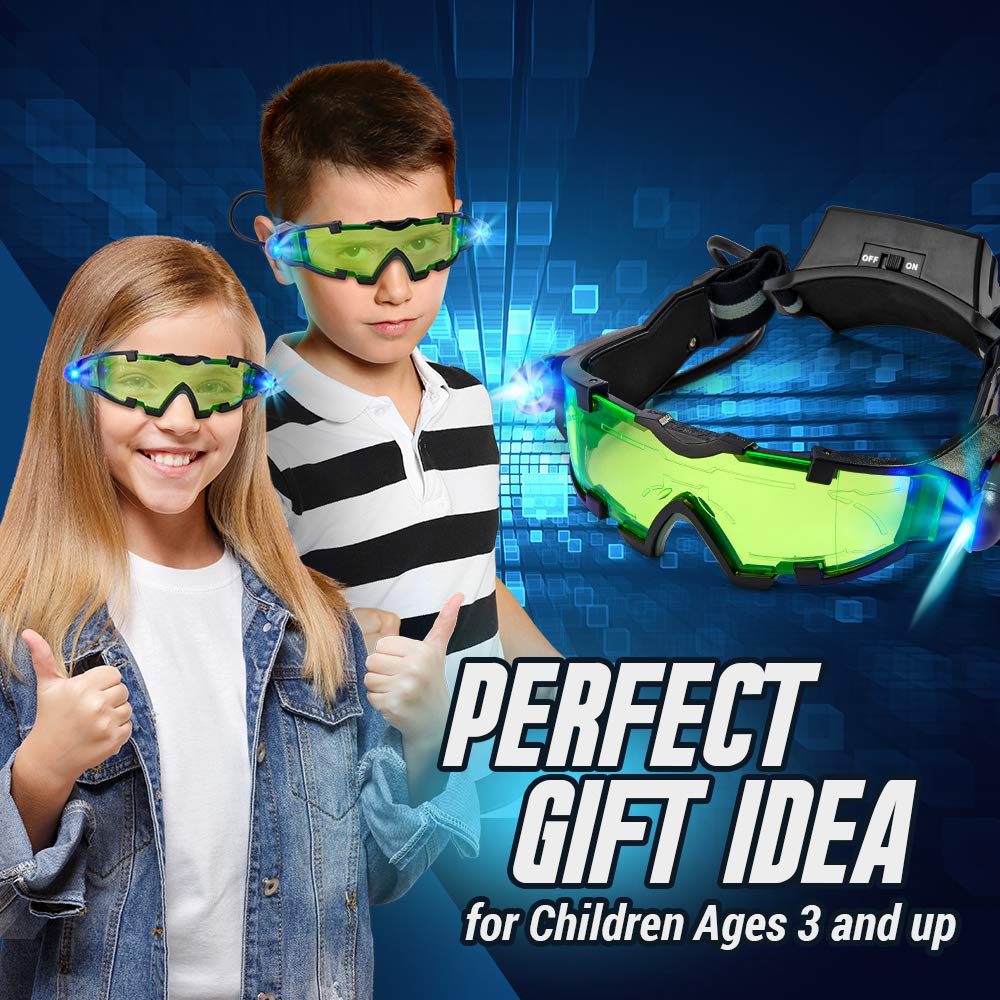 SLF Night Vision Goggles for Kids with Invisible Ink Pen Spy Kit, See in the Dark with Spy Gear, Write Secret Messages with Spy Gadgets, Perfect Spy Ninjas Mission Kit for Play, Spy Kit for Kids 8-12