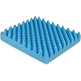 Gilbins Convoluted Egg Crate Foam Chair Cushion, Seat Cushion, Car Seat Cushion, Office Chair Cushion or Wheelchair Cushion to Relieve Back Pain Wheelchair and Recliner Chair Pads (Blue Without Cover)