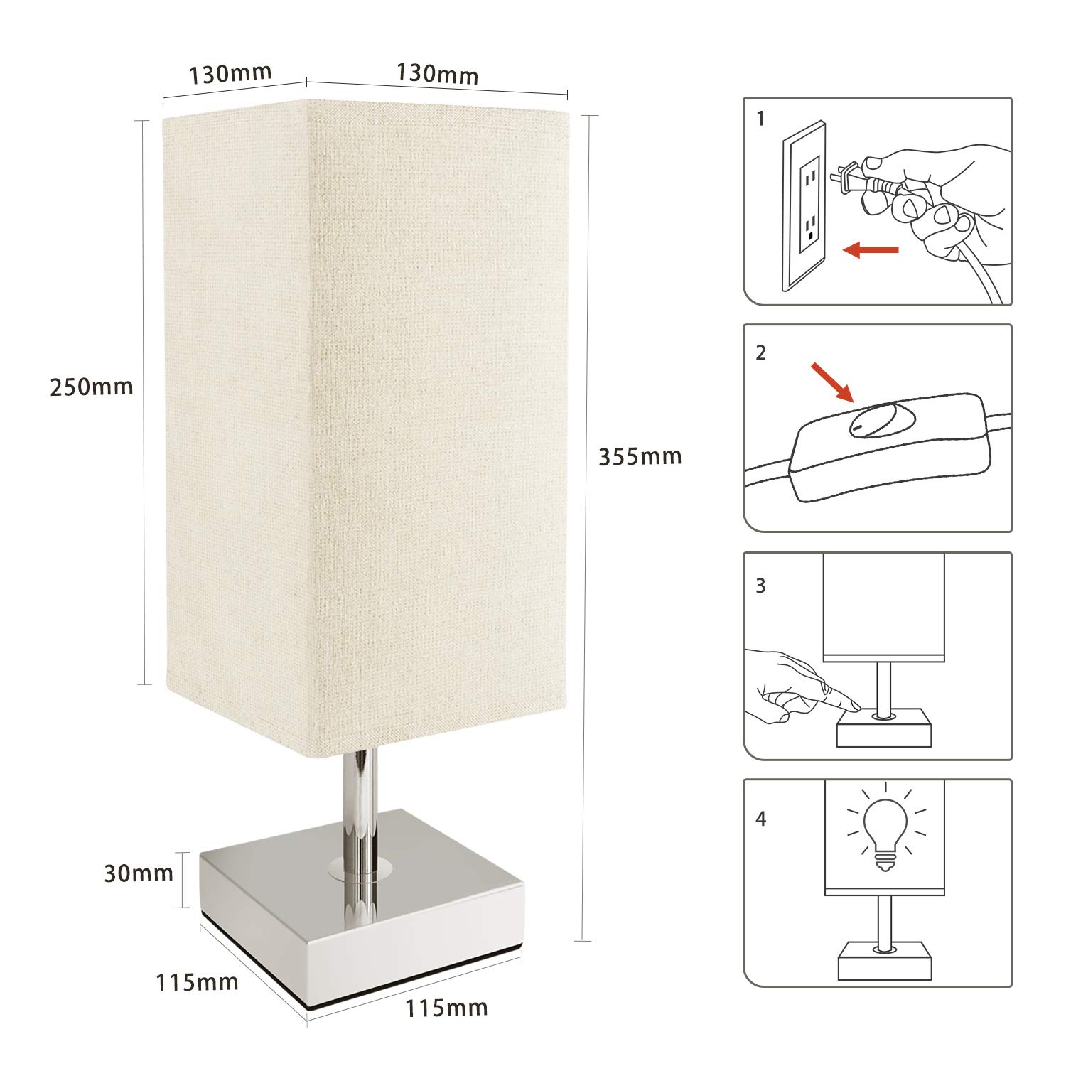led eternity touch table lamp