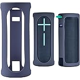 Travel Carrying Protective Silicone Case Compatible with Ultimate Ears Boom 4 Portable Bluetooth Wireless Speaker, Silicone Case Cover with Metal Hook for Ultimate Ears Boom 4 (Blue)