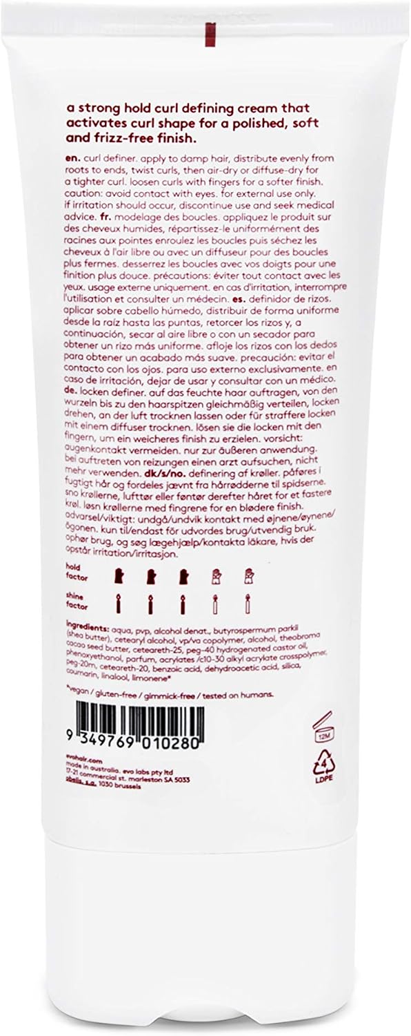 Evo Total Recoil Curl Defining Cream for Wavy & Curly Hair - Strong Hold, Frizz Control & Curl Enhancing Styling Cream - 200 mL - Image 3