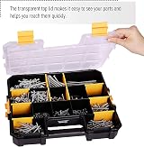 CANOPUS 3pc Heavy Duty Storage Organiser Stackable Cases with Adjustable view 2