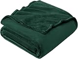 EHEYCIGA Fleece Blanket 150x200cm Dark Green Soft Flannel Throw view 1