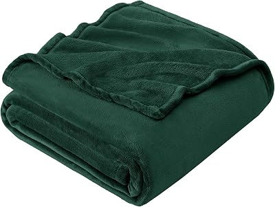 EHEYCIGA Fleece Blanket 150x200cm Dark Green Soft Flannel Throw