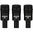 Audix D2 Trio Dynamic Microphone 3-pack for Kick Drums, Toms, and Bass Instruments