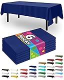 Pureegg Plastic Table Cloth Disposable 6 Pack, 54 x