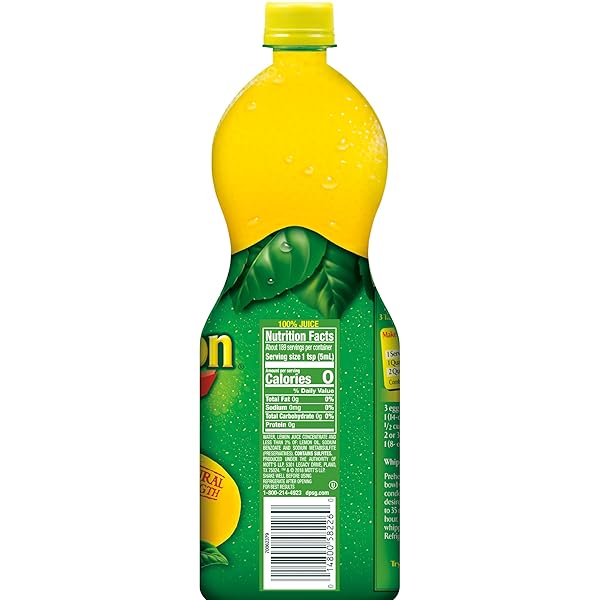 REALEMON, 100% LEMON JUICE, 32 FL OZ BOTTLE