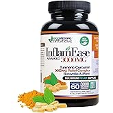 ecostream Naturals InflamEase, Day or Night Use - Gluten-Free, 60 Vegetarian Capsules (Packaging May Vary)