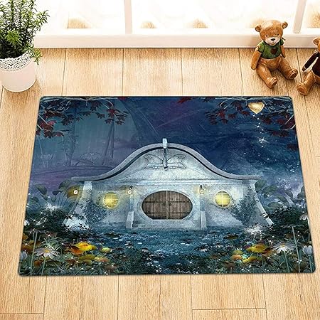 JHDF Alfombra de baño Magic Forest de Halloween Alfombra de Puerta