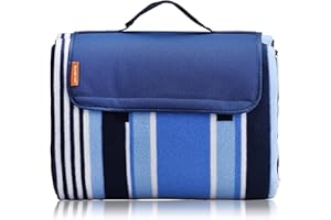 Michael Josh Extra Large Picnic Outdoor Blankets,79" X 79" Picnic Mat Tote for The Beach,Camping Travelling on Grass Waterproof Sandproof