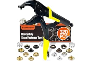 HAPDEN Snap Tool for Boat Covers, Heavy Duty Snap Fastener Tool, Snap Installation Tool with 320 PCS 4 Color 15mm Metal Snaps for Fabric
