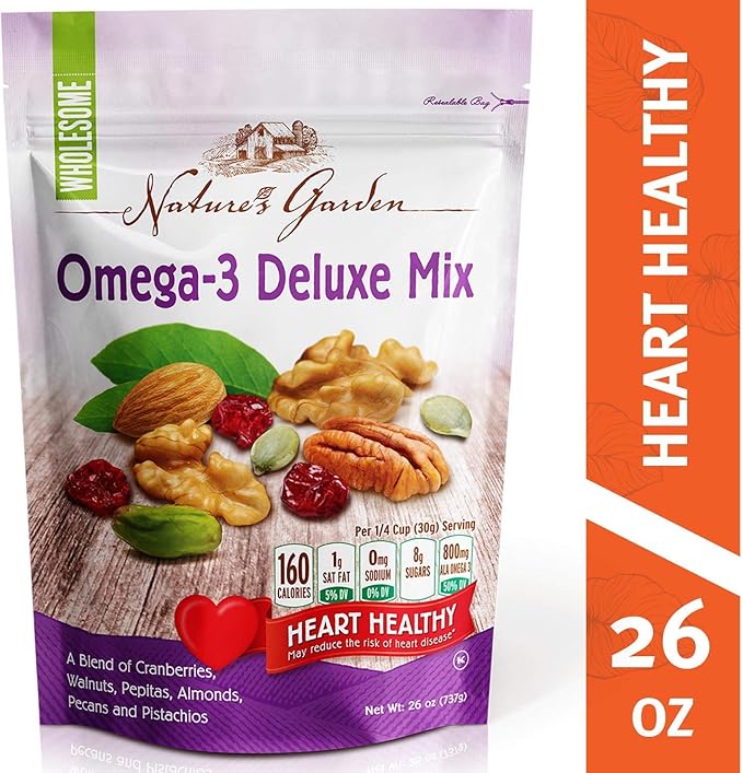 Nature's Garden Omega3 Deluxe Nut Mix, 737 g Amazon.co.uk Grocery