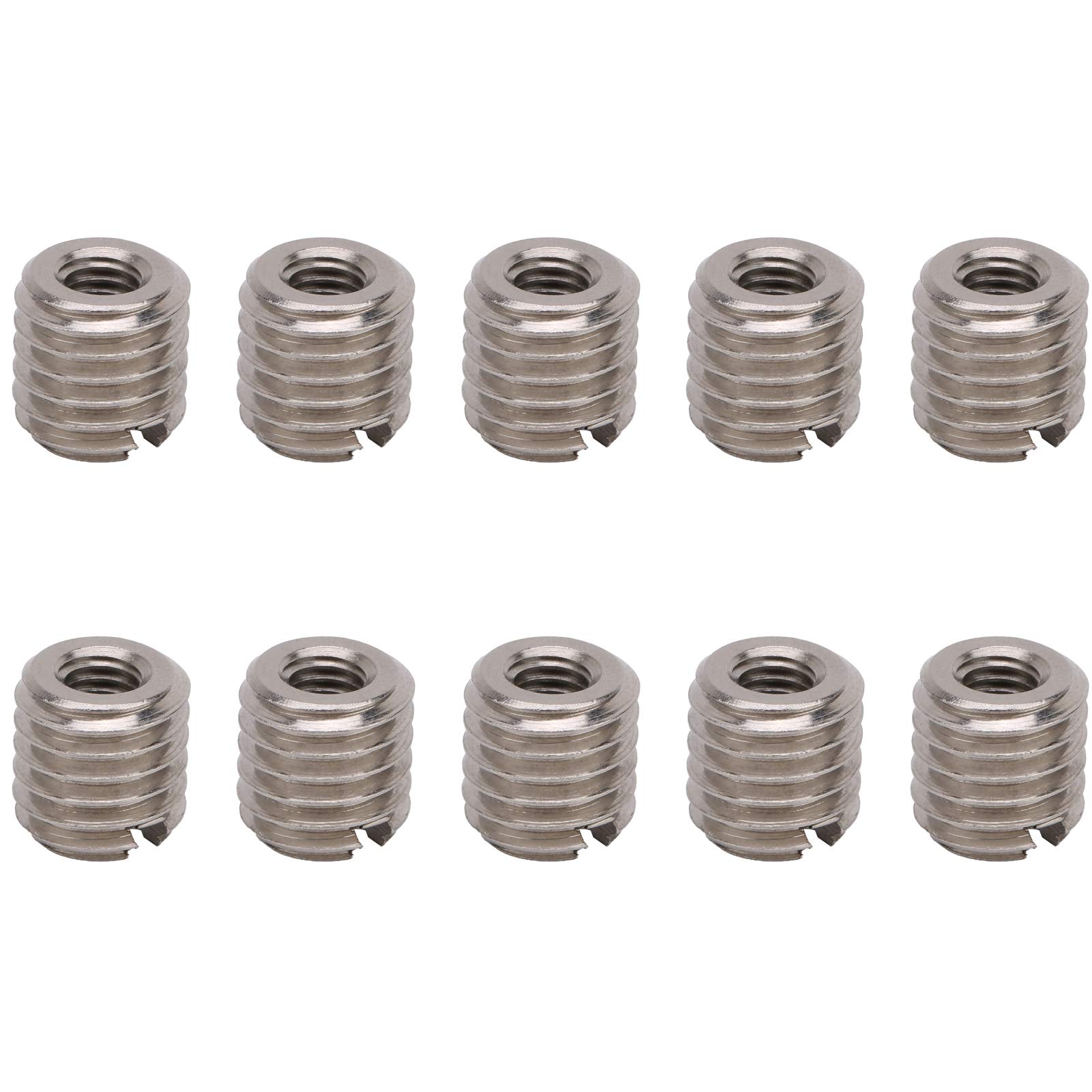 Thread Inserts,Self Tapping Threaded Insert, 10pcs Threaded Inserts Repairing Tools Stainless Steel Female M5x0.8 Male M10x1.5 For Aviation, Automobiles,Mechanical Equipment