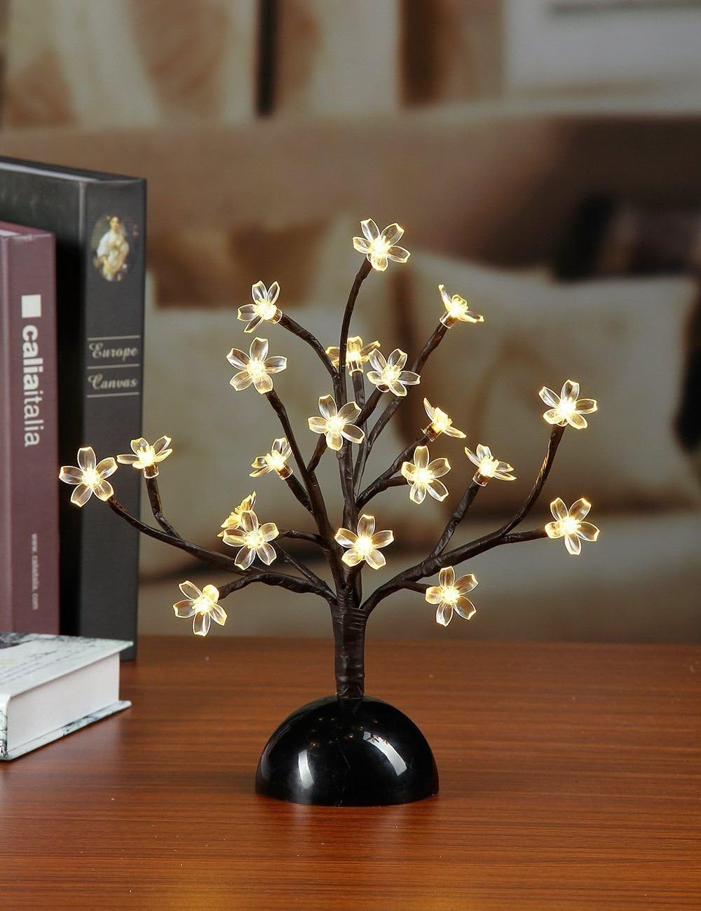 20 LED Cherry Blossom Bonsai Tree Table Lamp Wedding Christmas