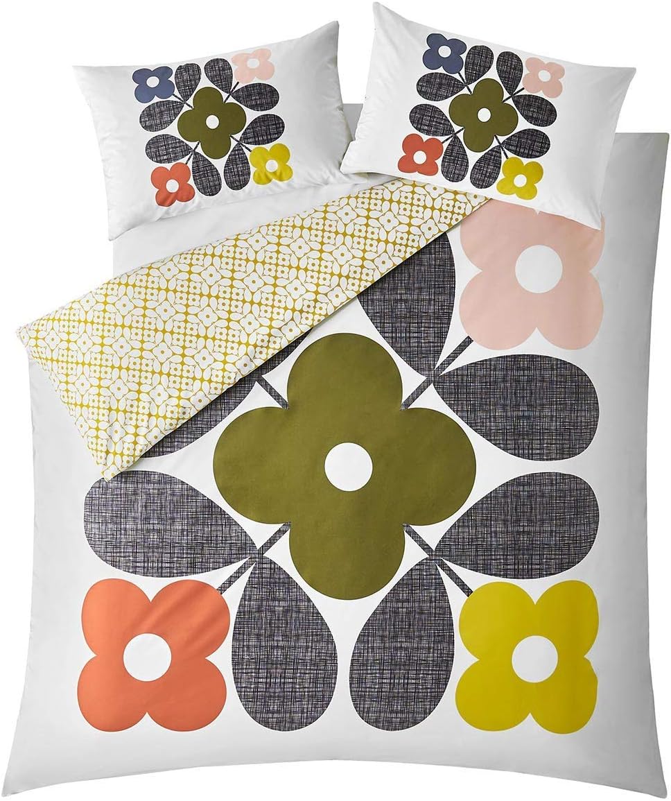 Orla Kiely Duvet Covers Placement Flower Tile Duvet Cover King 230 X 220 M Amazon Co Uk Kitchen Home